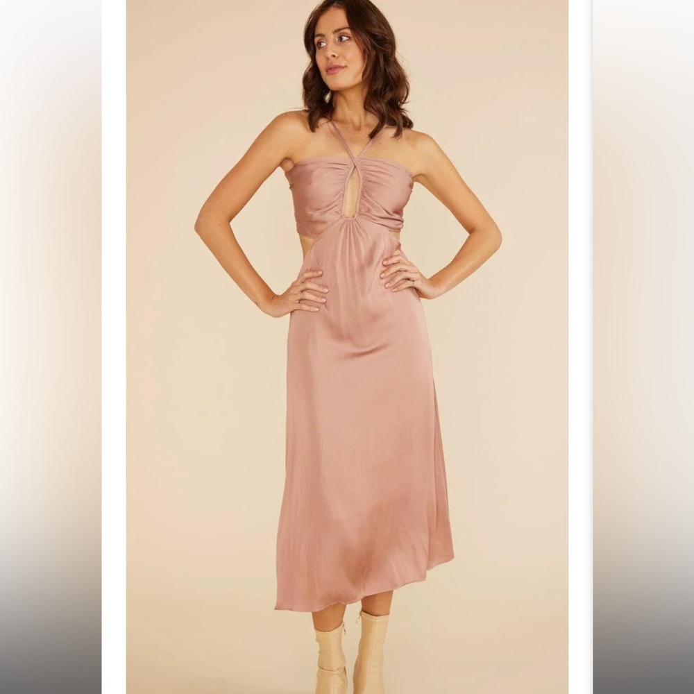 MINKPINK Spencer MIDI Dress SOLD OUT Rose NWT